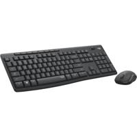 Logitech mk295 silent wireless keyboard and mouse combo, desktopset (zwart, us-international)