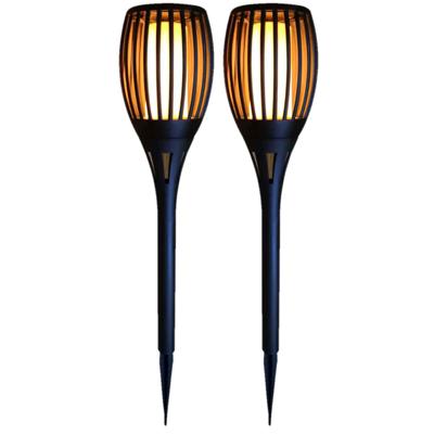 Set van 2x stuks solar tuinlamp / fakkel - met vlameffect - zonne-energie - 58 cm