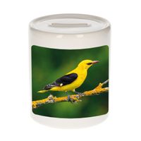 Dieren foto spaarpot wielewaal vogel 9 cm - vogels spaarpotten jongens en meisjes - thumbnail