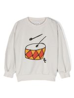 Bobo Choses sweat Play the Drum en coton - Gris