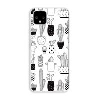Cactusmotief: Pixel 4 XL Transparant Hoesje