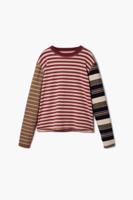 Grunge gestreept T-shirt - MATERIAL FINISHES - L