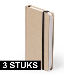 3x Luxe schriften zwart elastiek A6 formaat