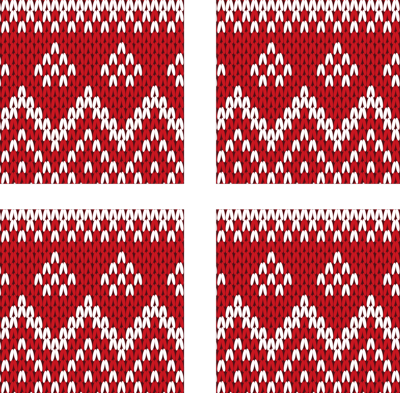 Kerst onderzetters Typisch kerstpatroon
