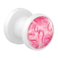 Tunnel met Flamingo Design Acryl Tunnels & Plugs - thumbnail