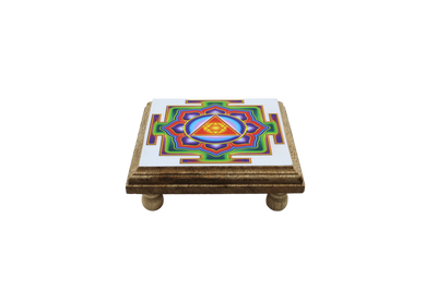 Mini Altaar Tafel - Yantra & Pentagram