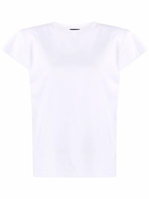 Magda Butrym t-shirt à épaules matelassées - Blanc