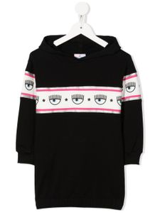 Chiara Ferragni Kids robe-sweat à logo imprimé - Noir