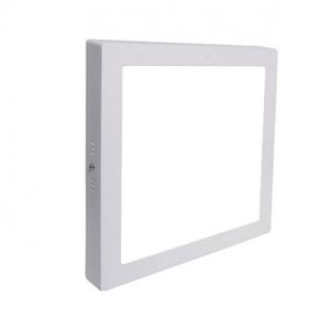 LED Downlight - Opbouw Vierkant 18W - Helder/Koud Wit 6400K - Mat Wit Aluminium - 225mm