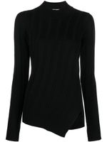 Stella McCartney pull à ourlet asymétrique - Noir