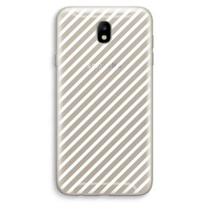 Strepen zwart-wit: Samsung Galaxy J7 (2017) Transparant Hoesje