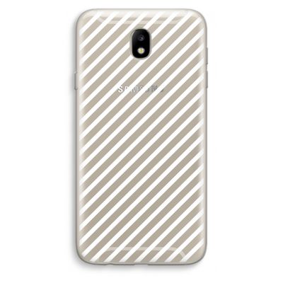 Strepen zwart-wit: Samsung Galaxy J7 (2017) Transparant Hoesje