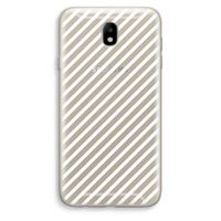 Strepen zwart-wit: Samsung Galaxy J7 (2017) Transparant Hoesje