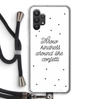 Confetti: Samsung Galaxy A32 5G Transparant Hoesje met koord