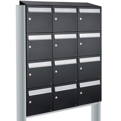 Allux Flow Set 3-Breed, 4-Hoog Met Dak Op Statief Zwart - 40040070_3x4ds