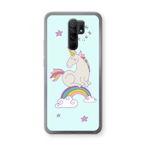 Regenboog eenhoorn: Xiaomi Redmi 9 Transparant Hoesje