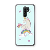 Regenboog eenhoorn: Xiaomi Redmi 9 Transparant Hoesje