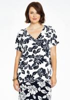 Yoek Shirt dubbele v-hals HARPER | Wit | Maat 50/52