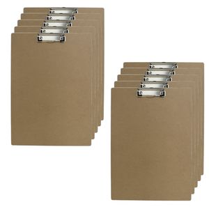 10x stuks clipboard/klembord houtkleur B4 formaat 28 x 39 cm