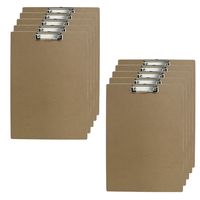 10x stuks clipboard/klembord houtkleur B4 formaat 28 x 39 cm