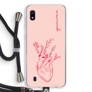 Blooming Heart: Samsung Galaxy A10 Transparant Hoesje met koord