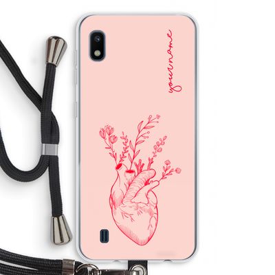 Blooming Heart: Samsung Galaxy A10 Transparant Hoesje met koord