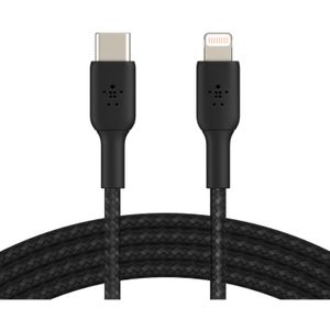 Belkin BOOSTCHARGE gevlochten USB-C naar Lightning kabel