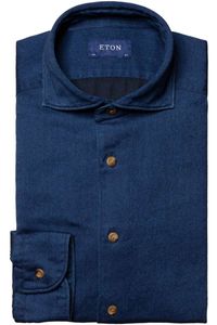 ETON Slim Fit Denim shirt , Effen