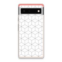 Zwart-witte kubussen: Google Pixel 6 Transparant Hoesje