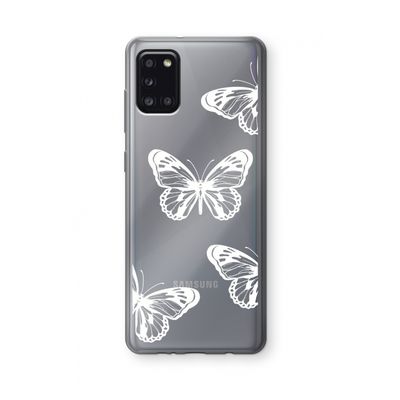 White butterfly: Samsung Galaxy A31 Transparant Hoesje