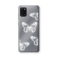 White butterfly: Samsung Galaxy A31 Transparant Hoesje