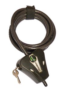 Masterlock Adjustable cable 1.80m x Ø  8mm - braided steel - 2 keys - 8418EURD