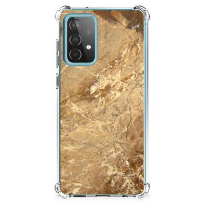 Samsung Galaxy A52 4G/5G Anti-Shock Hoesje Marmer Creme Samsung Galaxy A52 4G/5G Anti-Shock Hoesje Marmer Creme