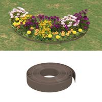 VidaXL Tuinrand 10 m 10 cm polyetheen bruin