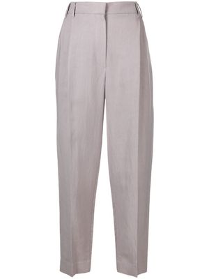 Brunello Cucinelli pantalon de tailleur à taille haute - Violet
