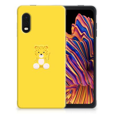Samsung Xcover Pro Telefoonhoesje met Naam Baby Leopard Samsung Xcover Pro Telefoonhoesje met Naam Baby Leopard