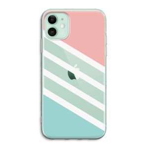 Strepen pastel: iPhone 11 Transparant Hoesje