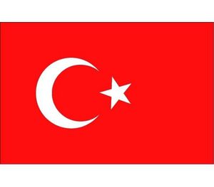 20x Vlag Turkije stickers 10 cm