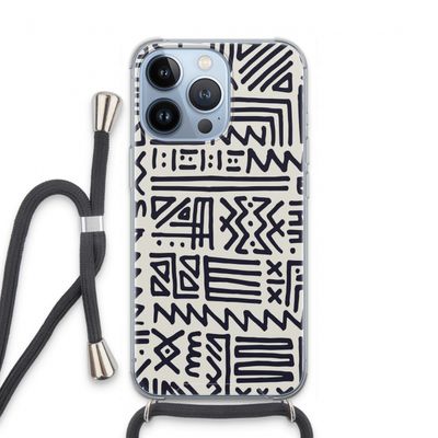 Marrakech print: iPhone 13 Pro Transparant Hoesje met koord