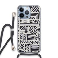 Marrakech print: iPhone 13 Pro Transparant Hoesje met koord