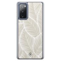 Samsung Galaxy S20 FE hybride hoesje - Palmy leaves beige - thumbnail