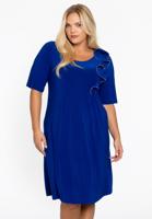 Yoek Jurk A-line zipflower | Indigo | Maat 58/60