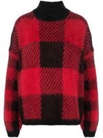 Woolrich pull à carreaux en intarsia - Rouge
