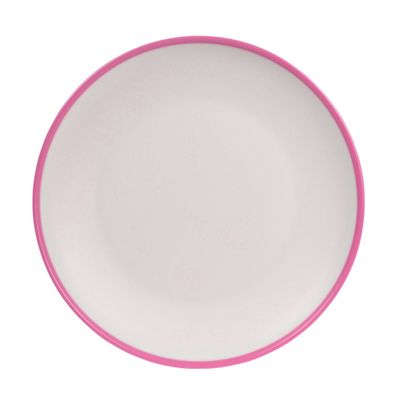 Onbreekbare kunststof/melamine roze ontbijt bordjes 28 cm voor outdoor/camping