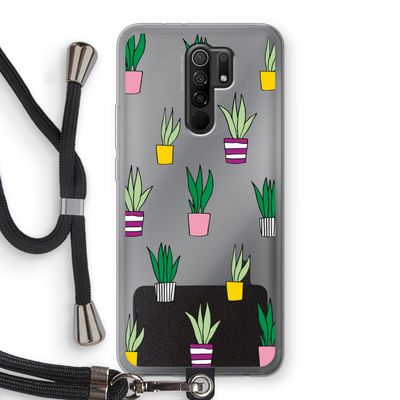 Sanseveria: Xiaomi Redmi 9 Transparant Hoesje met koord
