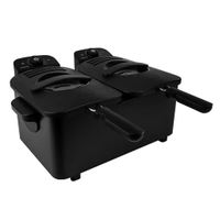Inventum GF461B Koude Zone Friteuse 2x2.5L 1800W Zwart - thumbnail