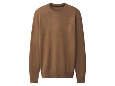 esmara Men Heren trui met merinowol (Bruin, XXL)