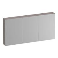 Brauer Impress Deluxe Spiegelkast - 140 cm - met interne en externe Verlichting - 3 Dubbelzijdige Spiegeldeuren - Timber Greige