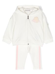 Moncler Enfant survêtement à patch logo - Blanc