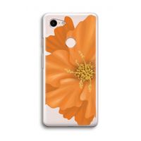 Orange Ellila flower: Google Pixel 3 Transparant Hoesje